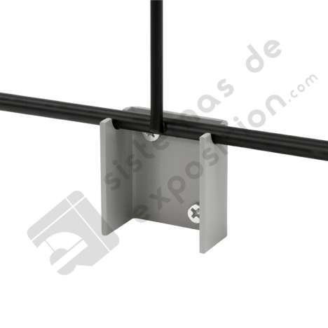 PARED DE REJILLA CON SOPORTES 1000x800mm NEGRO
