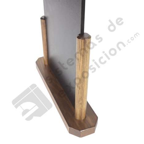 PORTAMENU PIZARRA A5 BASE DE MADERA