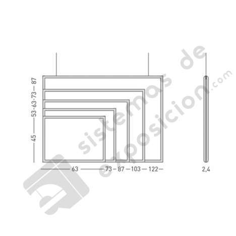 PORTAPÓSTER SUSPENDIDO DOBLE CARA