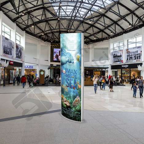 PORTAPOSTER TOTEM CON LUZ LED731x2000MM