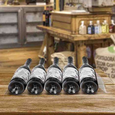 SOPORTE PARA CINCO BOTELLAS